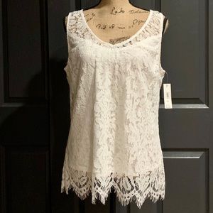 NWT White Sleeveless Top